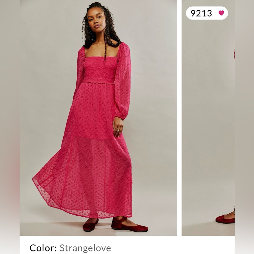 NEW Free People Malina Maxi Dress In Strangelove Pink - Picture 5 of 8